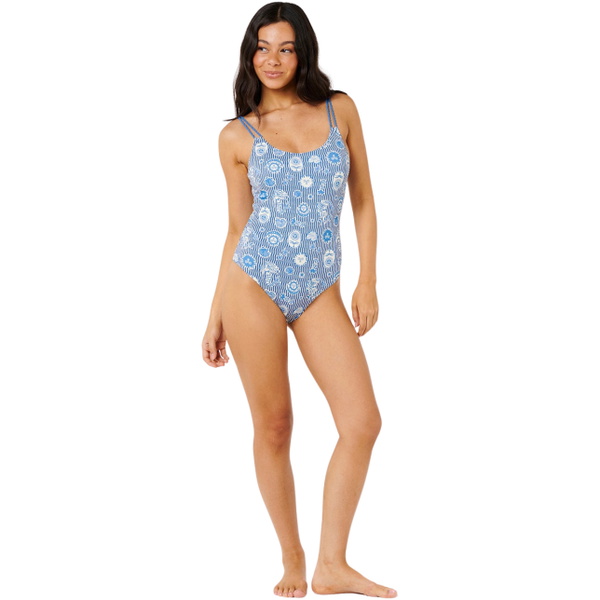 Rip Curl Womens Catalina Waves One Piece 0ZDWSW - Vintage Blue